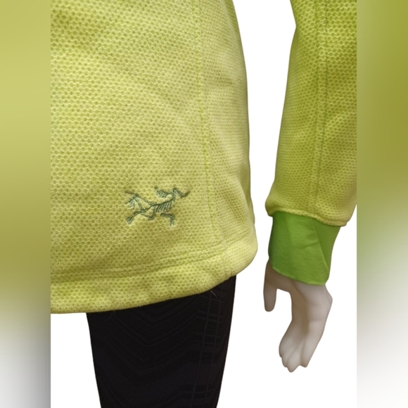 Arc'Teryx EUC Lime Green L/S Fleece Jacket Size Medium - Picture 5 of 10